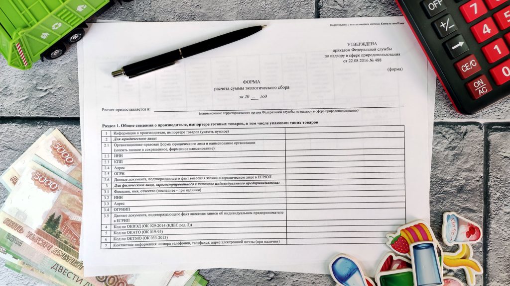 Сроки оплаты экологического сбора и форма отчетности