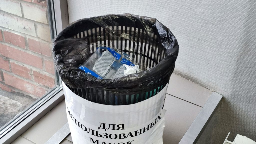 Утилизация медицинских одноразовых масок на предприятии