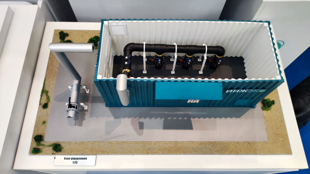 Макет узла управления системой сбора свалочного газа