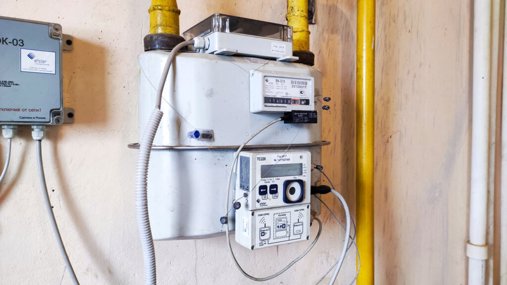 Современный газовый счётчик с термокорректором и модулем GSM